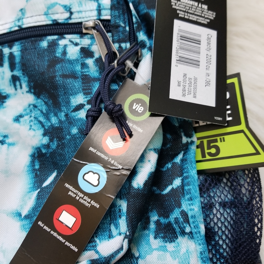 Trans by Jansport Blue Tie dye Back - Picture 3 of 4